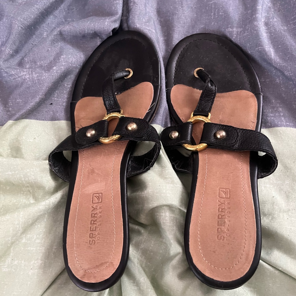 Black Sperry Sandals. Size 8.5